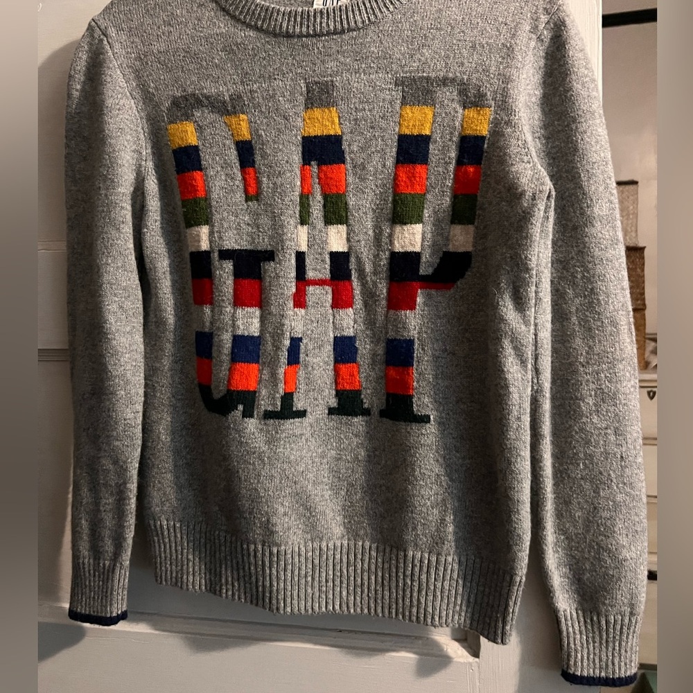 GAP Kid’s Multicolor Logo Crewneck Sweater